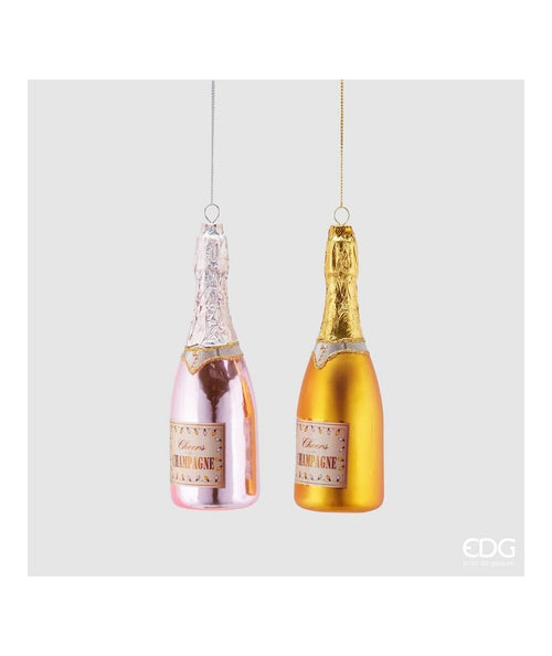 DEC.BOTTIGLIA VETRO PINK CREAM H15