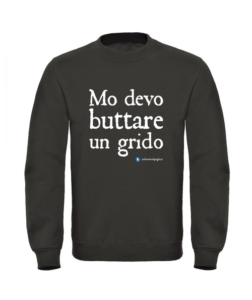 Felpa Mo devo buttare un grido Nera M