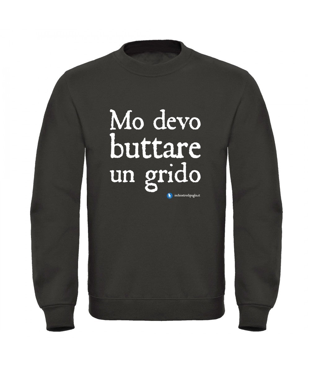 Felpa Mo devo buttare un grido Nera XL