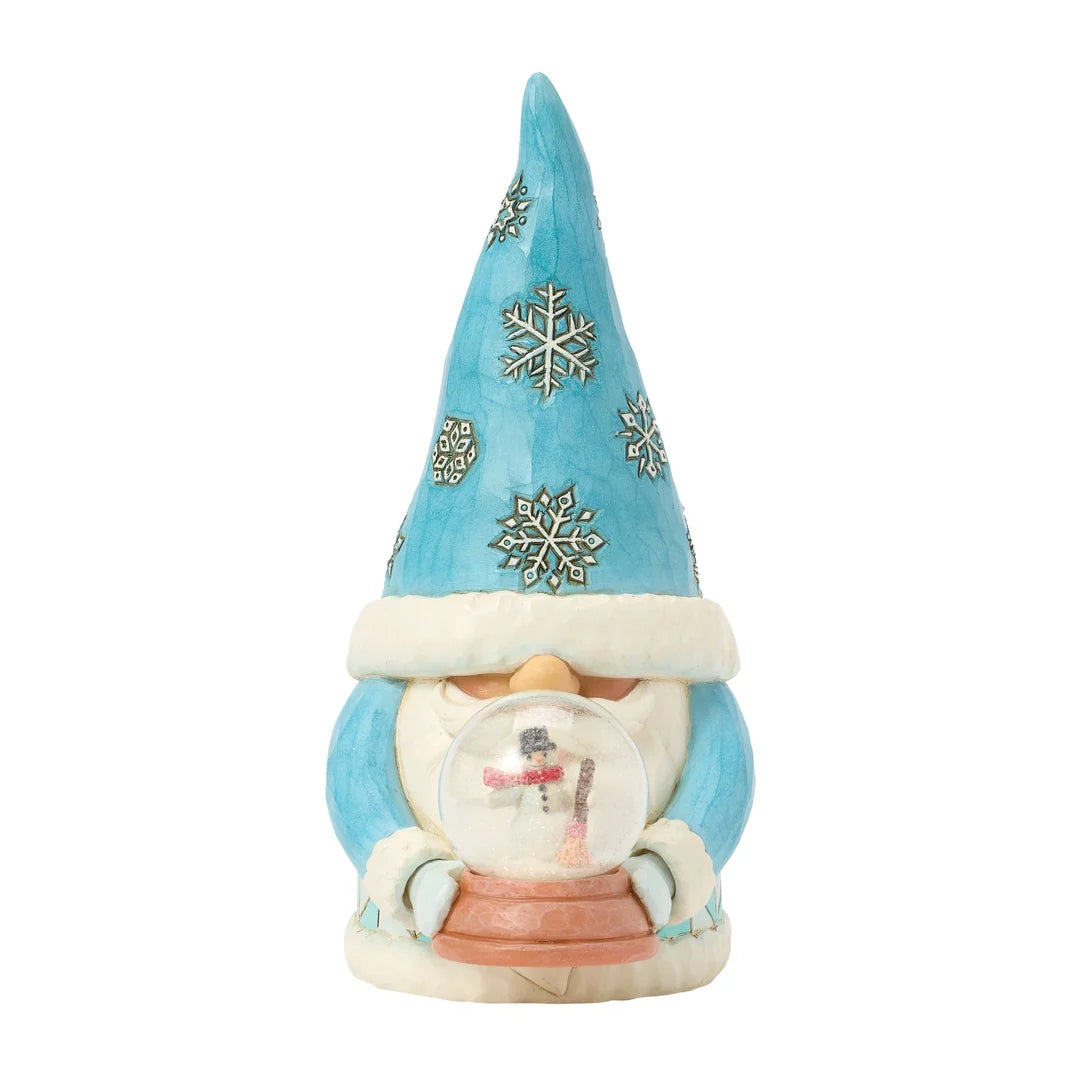 JIM SHORE HOLIDAY GNOME WITH MINI GLOBE