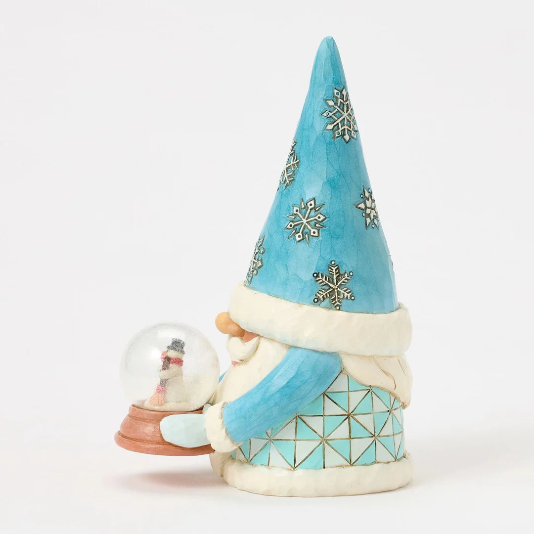 JIM SHORE HOLIDAY GNOME WITH MINI GLOBE