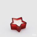 EDG Candela Profumata Stella Princess of the Night in Vetro Costolato H.4 cm – Rossa