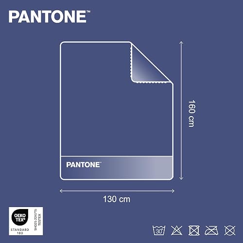 PANTONE Living Plaid Doppio Strato 130 × 160 cm Navy Peony