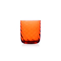 ICHENDORF - Riga, bicchiere da acqua di design in vetro soffiato - TUMBLER ARANCIONE