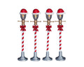 SANTA HAT STREET LAMP, SET OF 4, B/O (4.5V) 64472-SQ