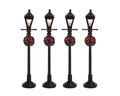 GAS LANTERN STREET LAMP, SET OF 4, B/O (4.5V) 64498-SQ