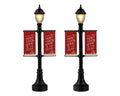 LAMP POST BANNERS, SET OF 2, B/O (4.5V) 64646-SQ