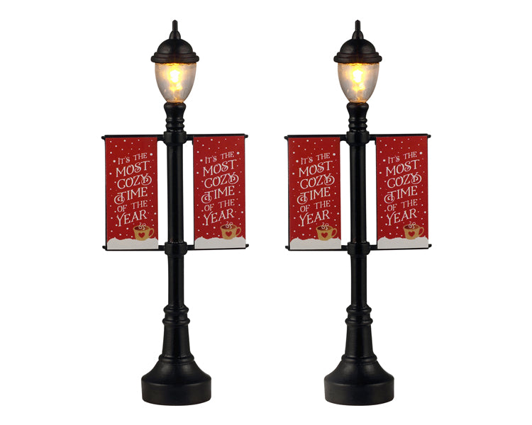 LAMP POST BANNERS, SET OF 2, B/O (4.5V) 64646-SQ