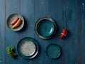 ARTHUR KRUPP Set 12 PIATTI Fusion Blue Porcellana