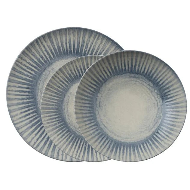 ARTHUR KRUPP Set 12 PIATTI Sunlight Blue Stoneware
