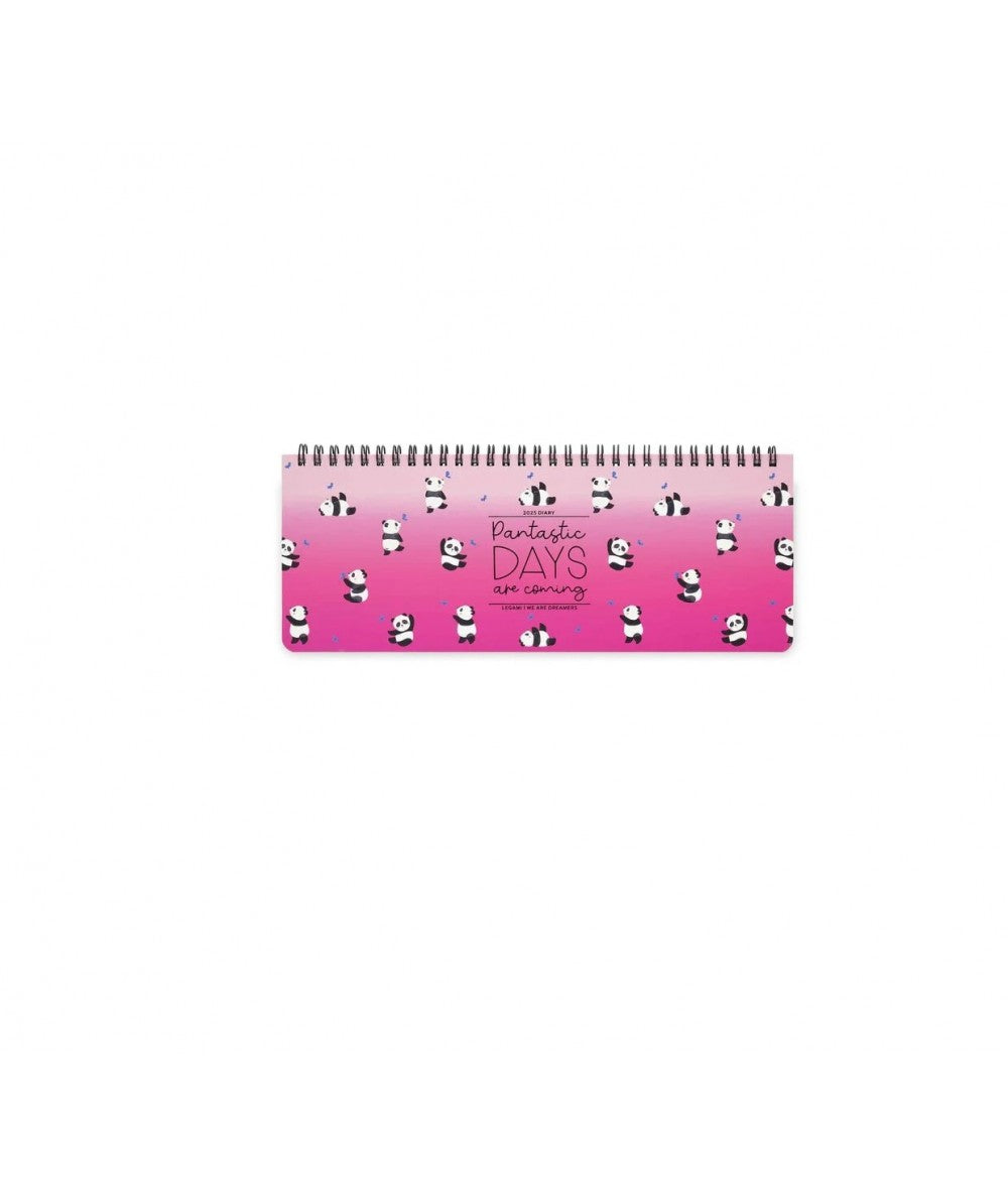 12-MONTH DIARY - 2025 - DESK PLANNER - PANDA