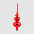 EDG Puntale in vetro con 2 sfere, H 35 cm, rosso