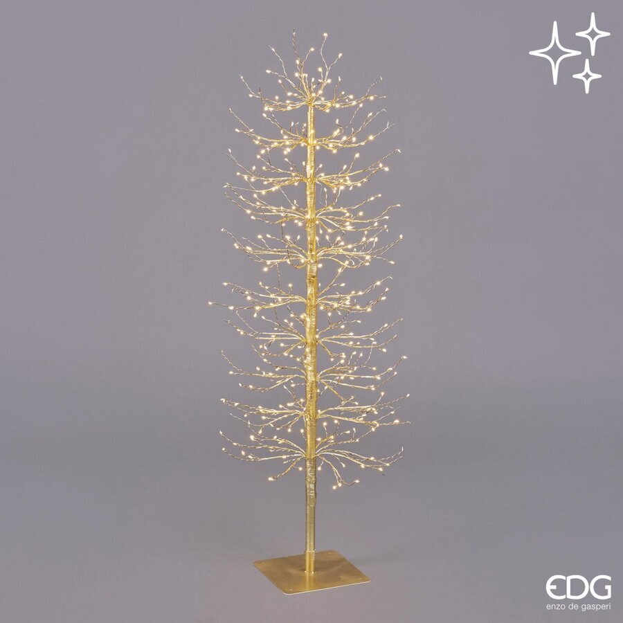 EDG Faggio Luminoso con Base e 400 LED, H120 × D40 cm
