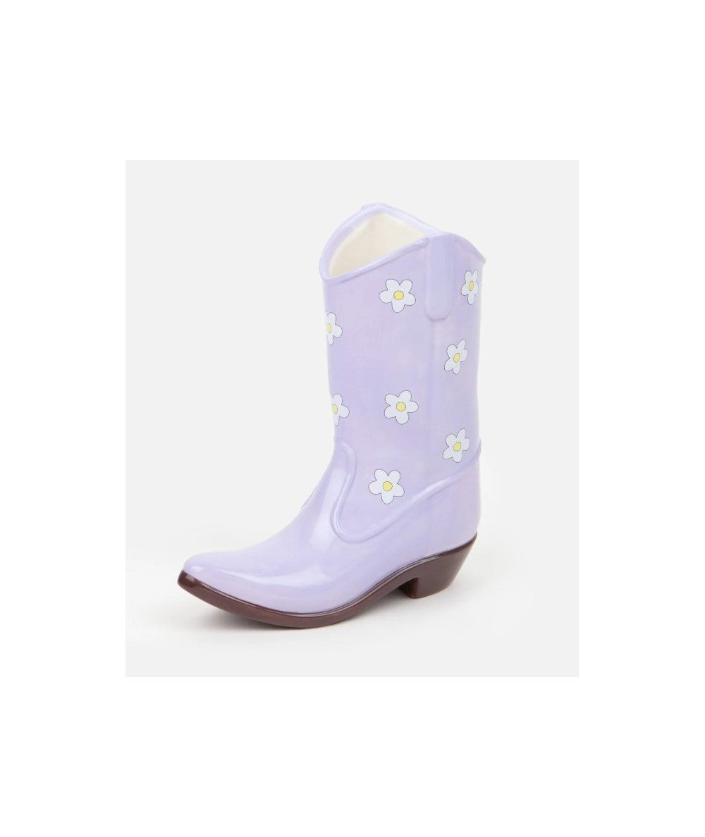 VASE RODEO COWBOY BOOT LILAC