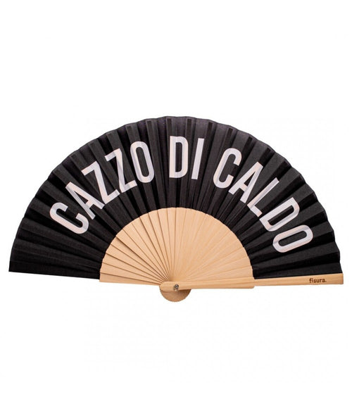 Ventaglio "cazzo di caldo" nero
