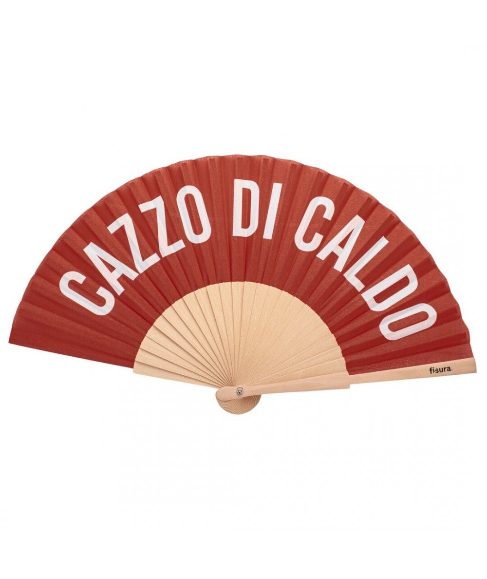 Ventaglio "Cazzo di caldo" rosso