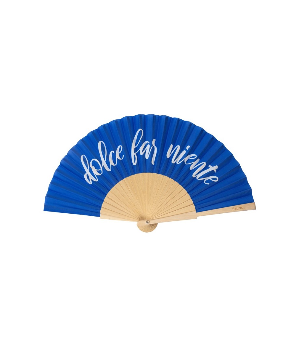 Ventaglio "Dolce far niente" blu ciano