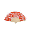 Ventaglio "It's fucking hot" red pattern