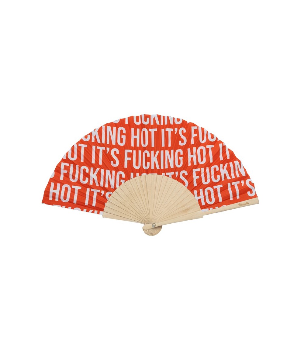 Ventaglio "It's fucking hot" red pattern