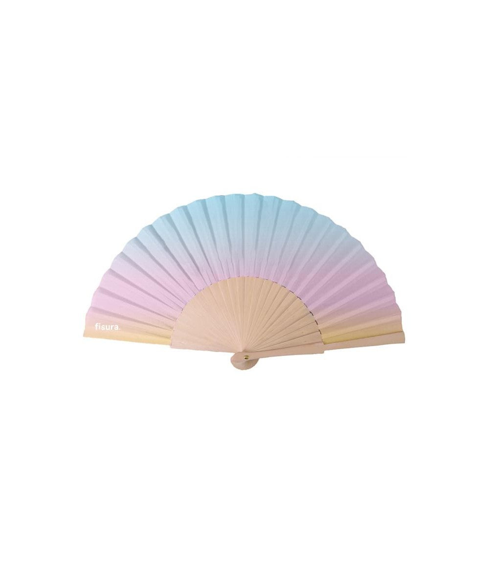 Ventaglio "Sunsets" azzurro/rosa