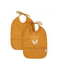 Waterproof bib 2-pack - Mr. Fox