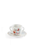 SELETTI - TAZZINA DA CAFFE' CON PIATTINO IN PORCELLANA "KINTSUGI-n'1"