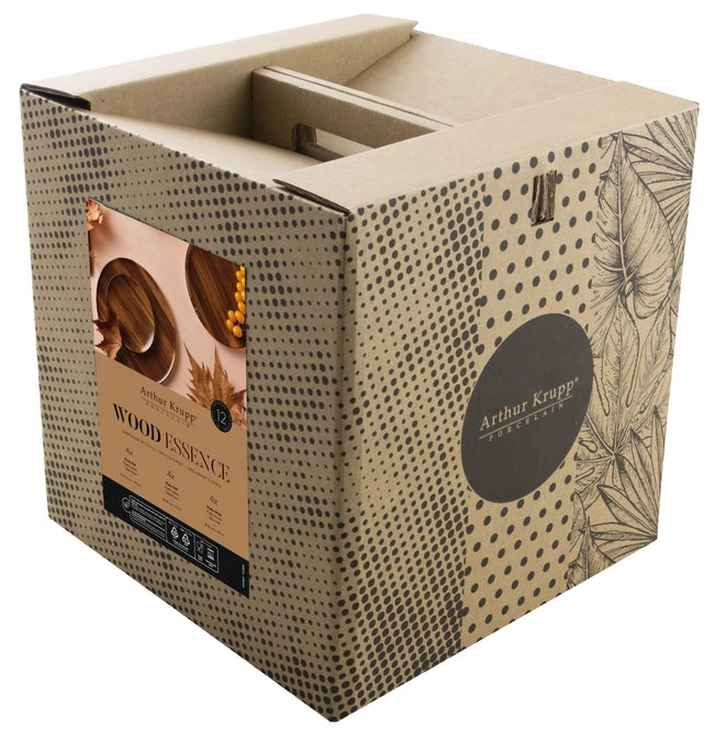 Sambonét ARTHUR KRUPP Servizio 12 PIATTI Wood Essence Porcellana