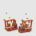 EDG Sfera ad acqua trenino con Babbo Natale e biscotto H 11 cm D 4,5 cm
