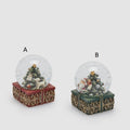 EDG Sfera ad acqua Babbo e cerbiatto, H 8,5 cm, 6,5 × 6,5 cm