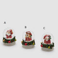 EDG Sfera ad acqua con Babbo, renna o pupazzo di neve, ghirlanda, H 6,5 cm, Ø 5,5 cm