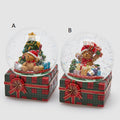 EDG Sfera ad acqua pacco regalo con orso H 20 cm D 15 cm