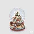 EDG Sfera ad acqua pino con regali e musica H 16,5 cm D 12 cm