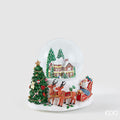 EDG Sfera ad acqua Babbo con slitta, carillon, H 17,5 cm, Ø 16 cm