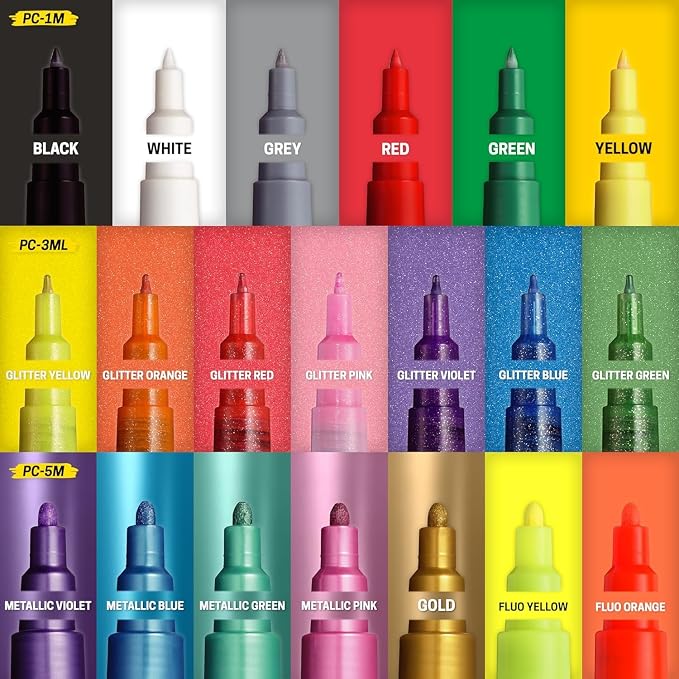 POSCA Metal Case 20 Pz Groovy Colours
