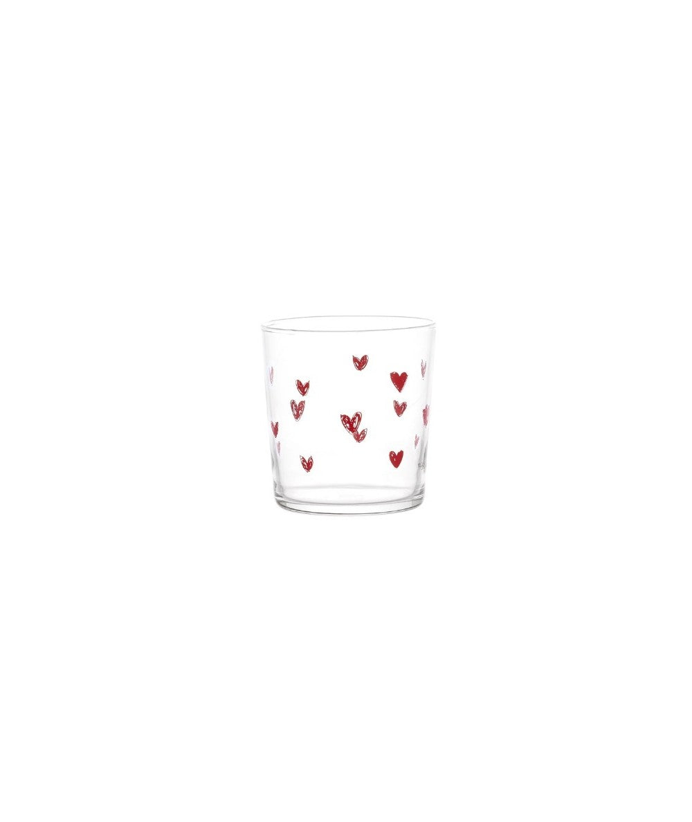 SET 6 BICCHIERI 35CL TAPPEZZERIA CUORI ROSSO