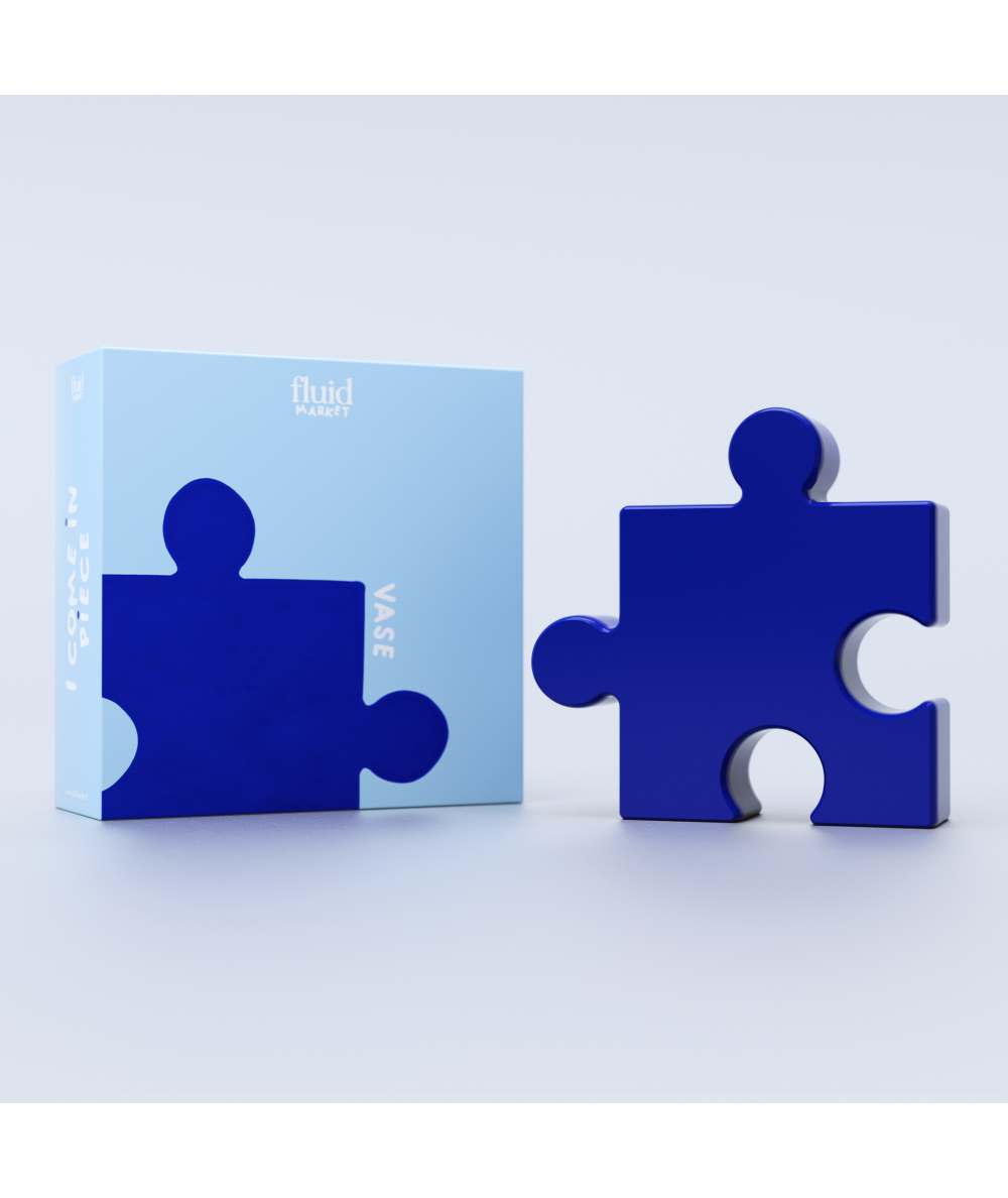 Vase Ceramica Puzzle Blue23 cm (altezza) * 23 cm (lunghezza) * 6 cm (larghezza)