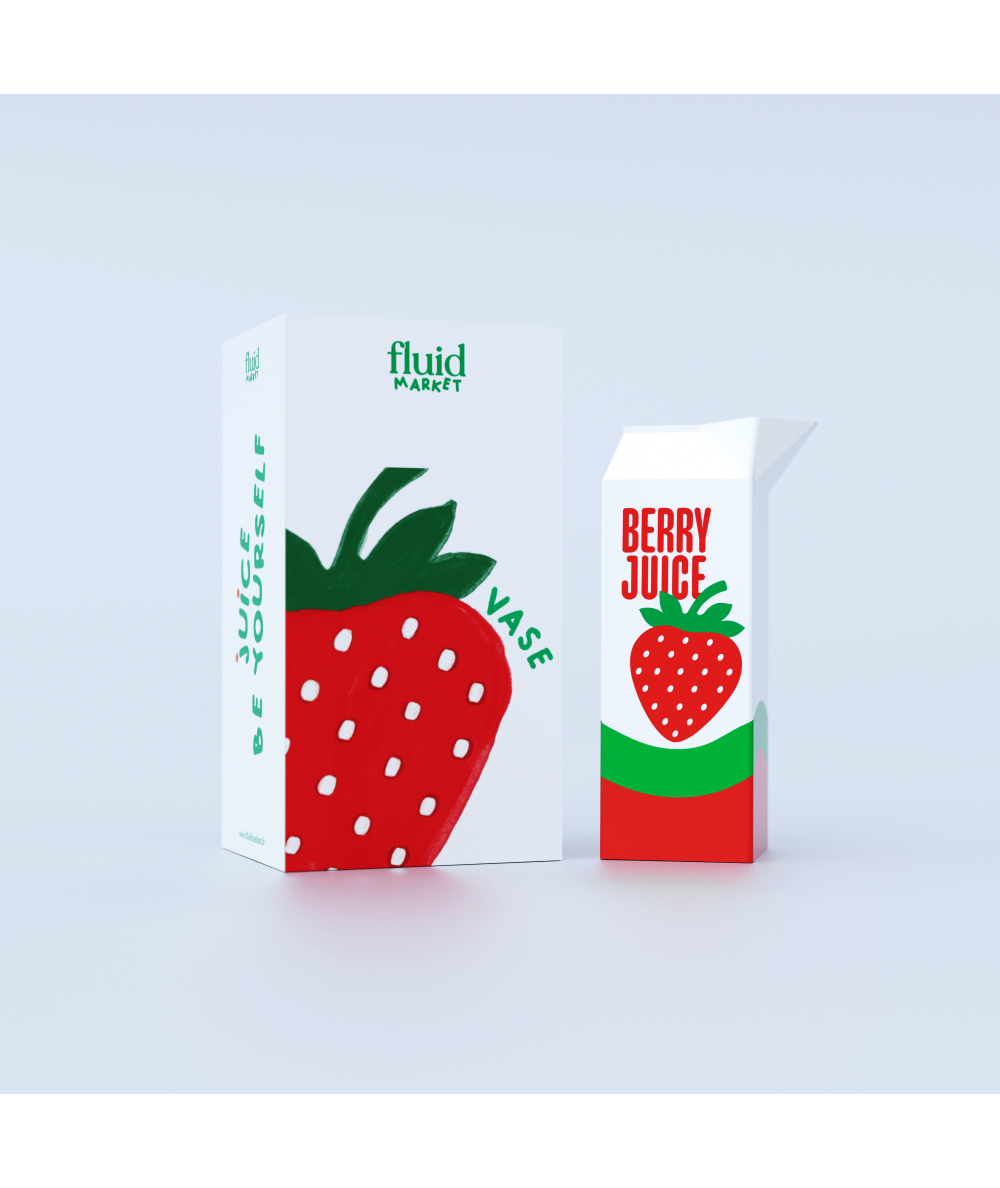 Vase Ceramica Strawberries 23 cm (altezza) * 8 cm (lunghezza) * 8 cm (larghezza)
