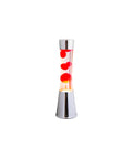 Lava Lamp Chrome Base / Clear Liquid / Red Lava