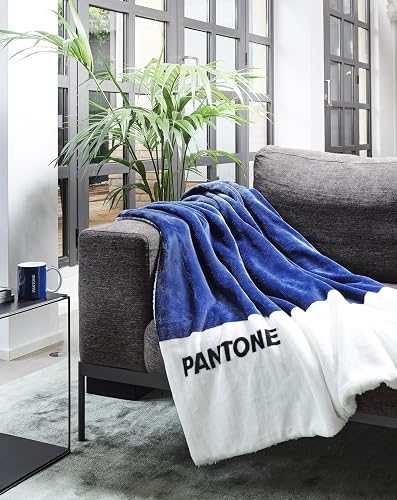 PANTONE Living Plaid Doppio Strato 130 × 160 cm Navy Peony