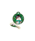 SET S/PENTOLA E P/MESTOLO NATALE PUPAZZO DI NEVE CERAMICA