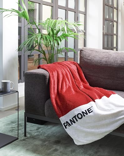 PANTONE Living Plaid Doppio Strato 130 × 160 cm Barn Red