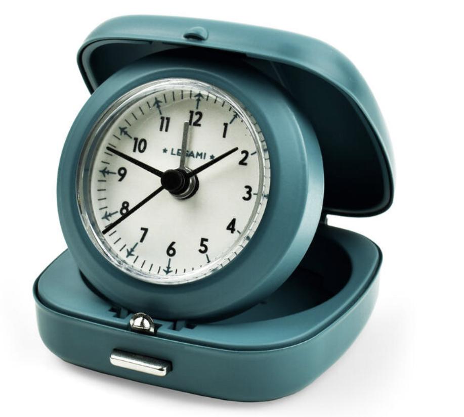 LEGAMI - OROLOGIO-SVEGLIA ANALOGICADA VIAGGIO Petrol Blue
