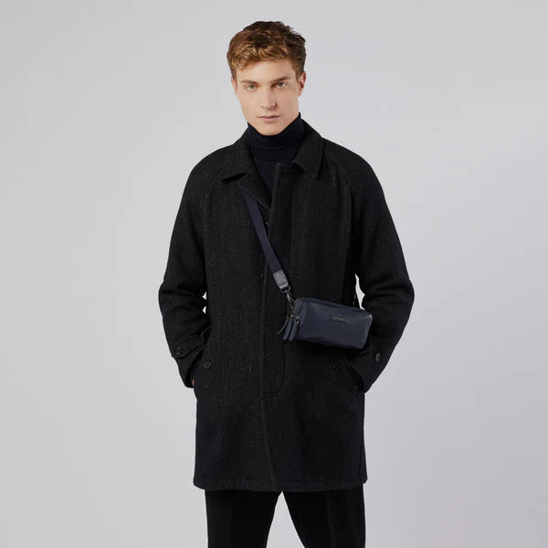 Piquadro Pochette Uomo in Pelle a Tre Scomparti con Polsiera e Tracolla | AC2141MOS