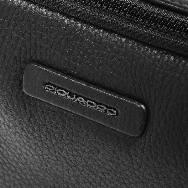PIQUADRO - POCHETTE UOMO IN PELLE A 2 SCOMPARTI NERO