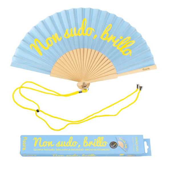 Fisura Ventaglio "Non sudo, brillo" blue -glows in the dark