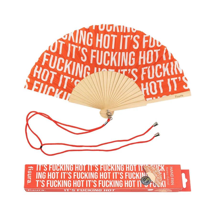 Fisura Ventaglio "It's fucking hot" red pattern