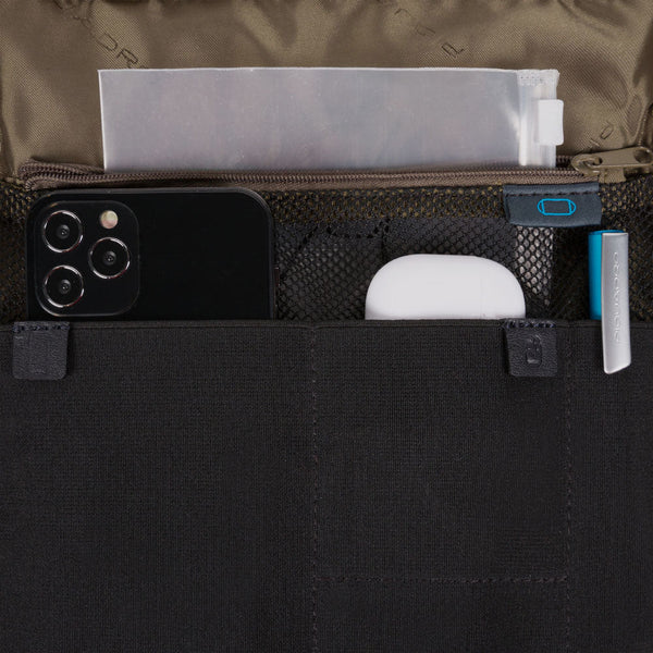 Piquadro Borsello Uomo Porta iPad 10,2" / Air / Pro 11" in Nylon Riciclato e Pelle con Tasca AirPods | CA1816BR2