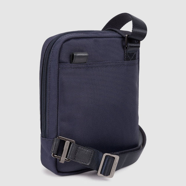 Piquadro Borsello Uomo Porta iPad Mini in Nylon Riciclato e Pelle con RFID e Tasca AirPods | CA3084BR2