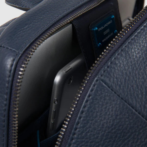 Piquadro Zaino Uomo Piccolo in Pelle Nero Porta PC 14" e iPad® con Antiurto | CA3214MOS