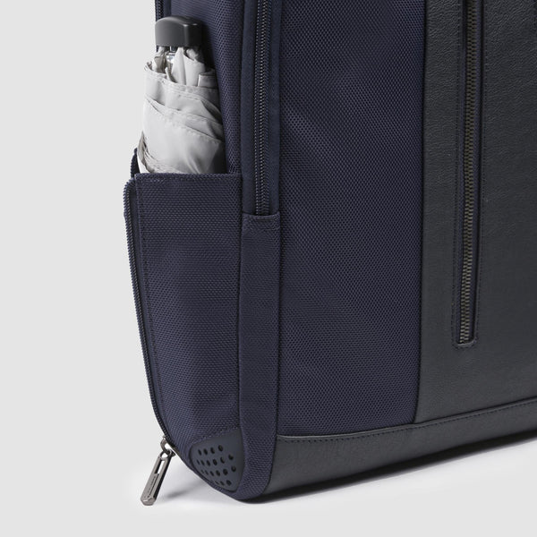 Piquadro Zaino Uomo in Pelle e Nylon Riciclato Porta PC 15,6" e iPad® con Antifurto | CA4818BR2